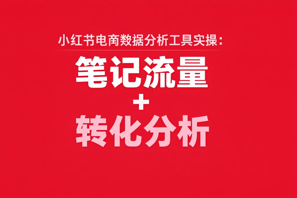 小红书电商数据分析工具实操：笔记流量 + 转化分析